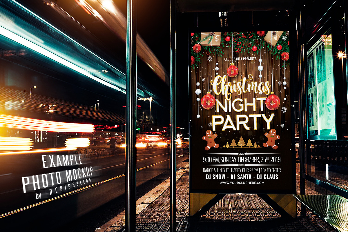 Christmas Night Party Flyer Template, a Flyer Template by designblends@gmail.com (Photo 3 of 3)