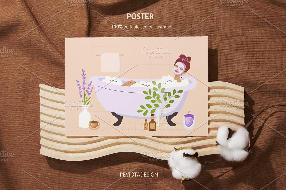 Lavender spa and beauty collection, a Healthcare Illustration by Peviotadesign (Photo 10 of 11)