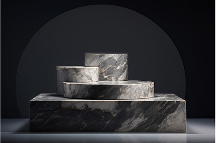 Impressive Marble podium. Generate, a Nature Photo by Ylivdesign