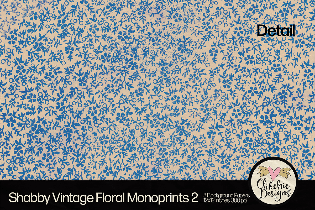 Shabby Vintage Floral Backgrounds 2, a Texture Graphic by Clikchic Designs (Photo 4 of 5)