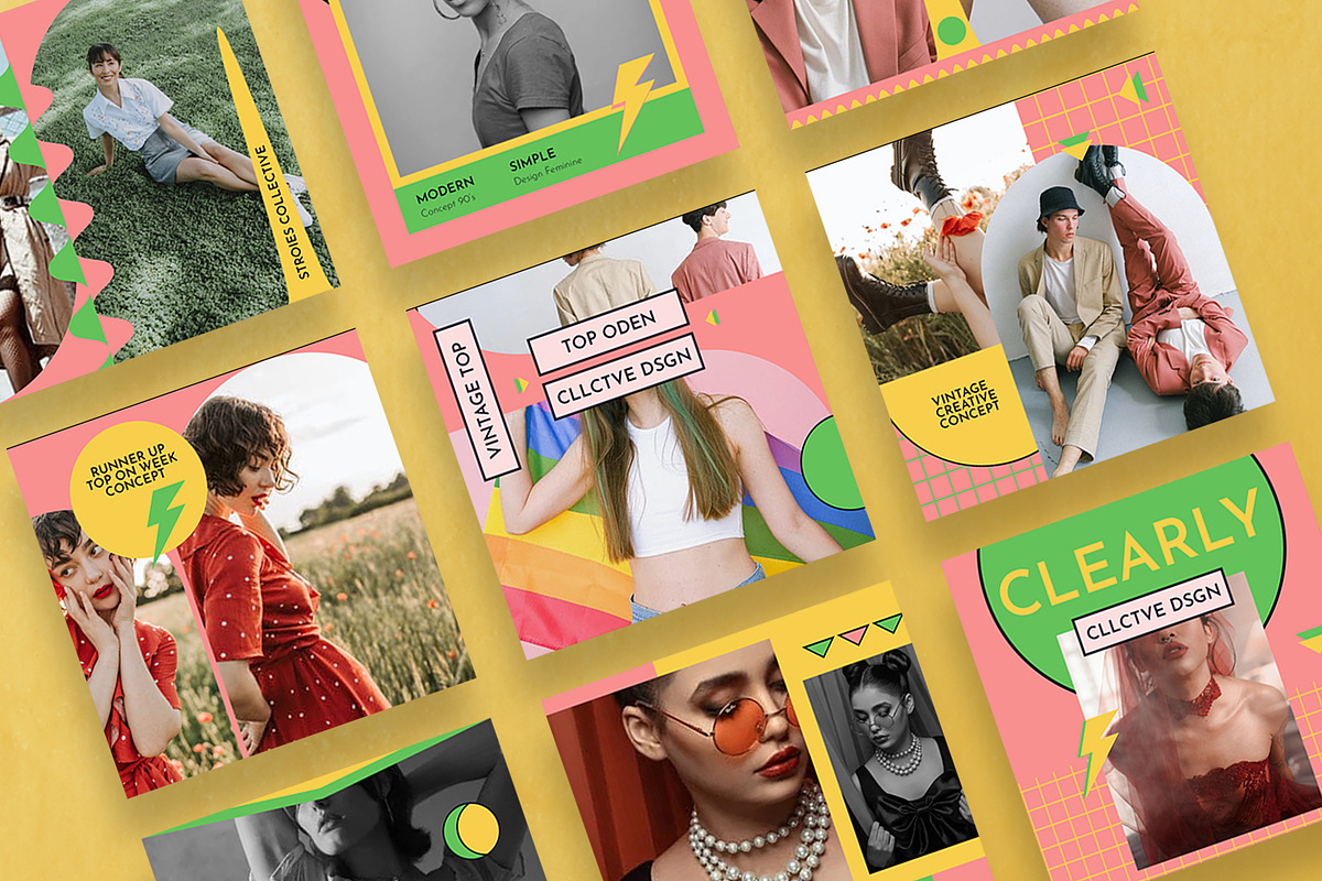 New In 90's Instagram Templates, a Social Media Template by Azruca (Photo 5 of 9)