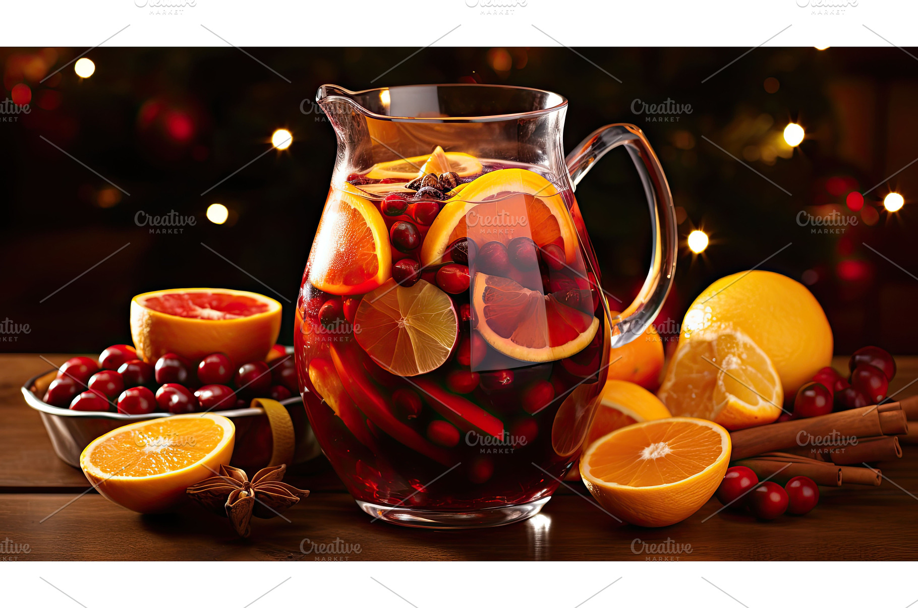 recipe holiday sangria ai generated, a Food & Drink Photo by pikepicture