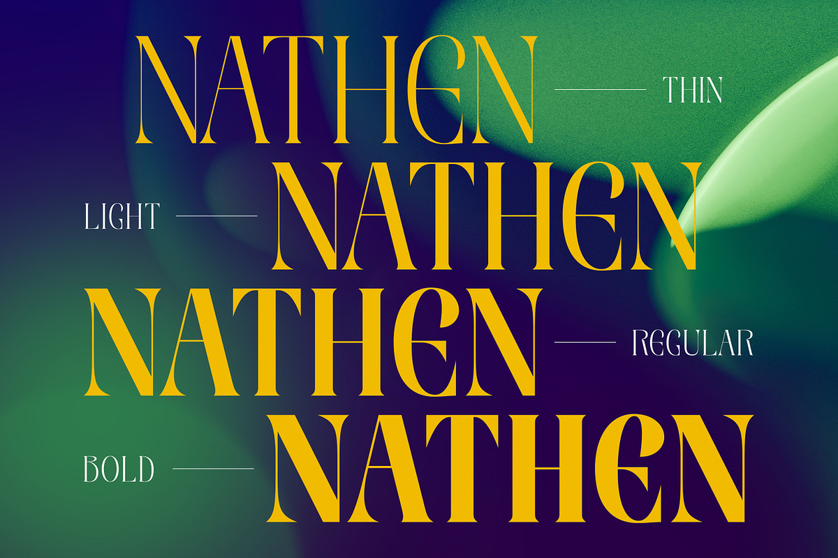 Nathen - Elegant Serif Display Font, a Serif Font by Ekahermawan (Photo 2 of 12)