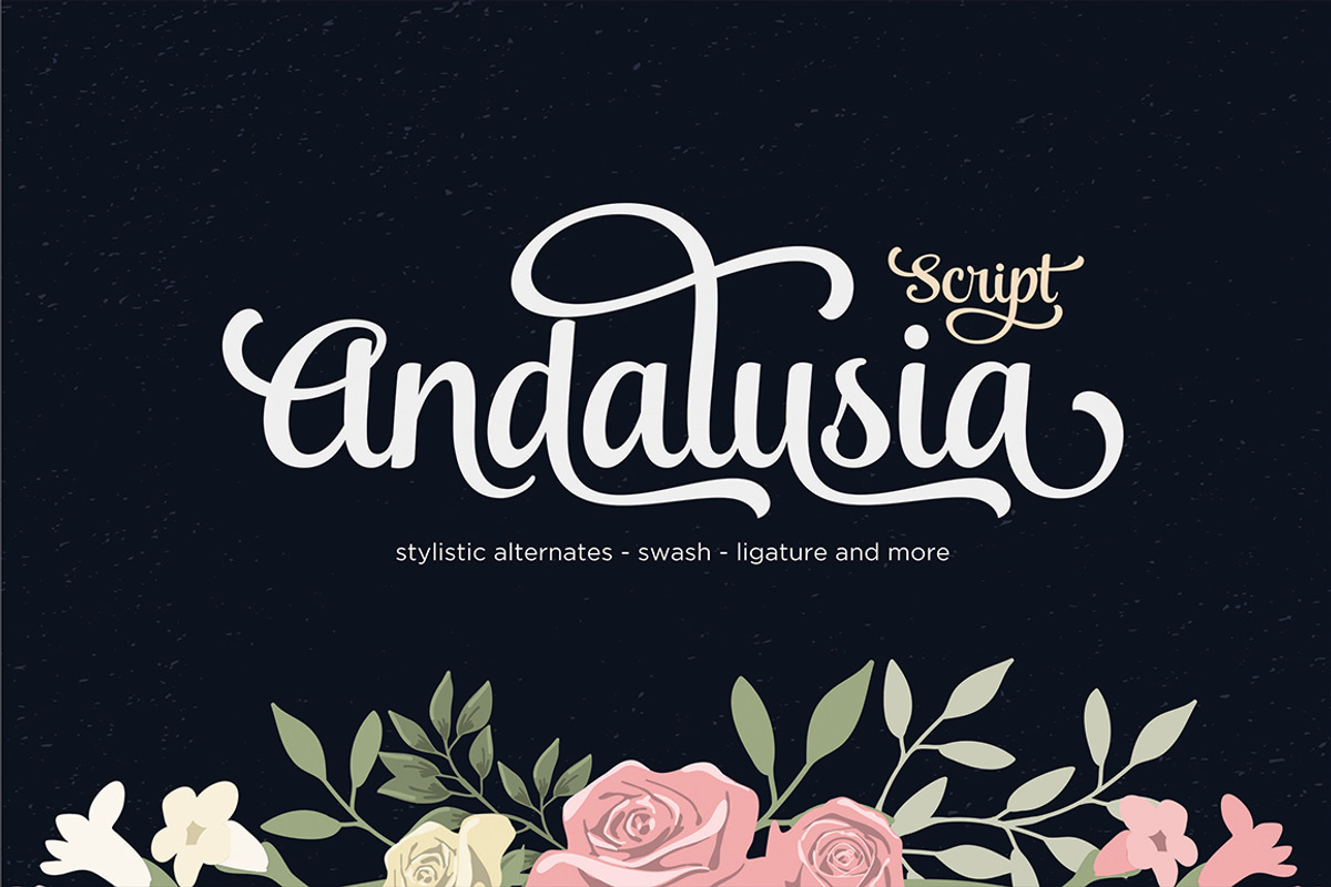 Andalusia Script, a Script Font by Seniors (Photo 1 of 5)