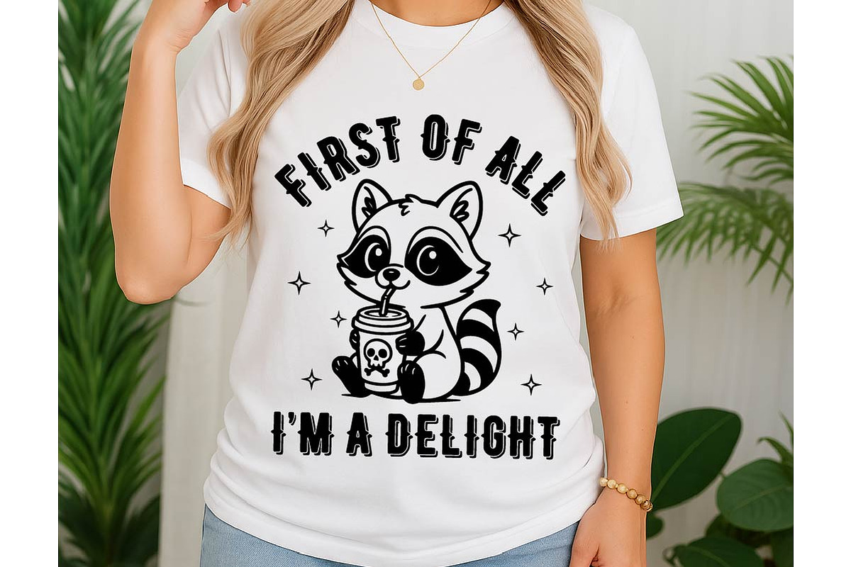 I'm Delight Funny Raccoon SVG Png, an Object Graphic by EllaMaiyaali (Photo 2 of 6)