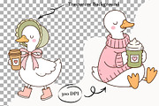 Silly Goose Clipart PNG Fall Harvest, a Seasonal Illustration by SugarCloudStudioArt (Thumbnail 2 of 6)