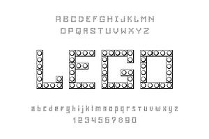 Lego Font, a Symbol Font by Volyk
