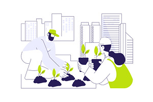 Flowerbed planting abstract concept, a Finance Illustration by Visual Generation