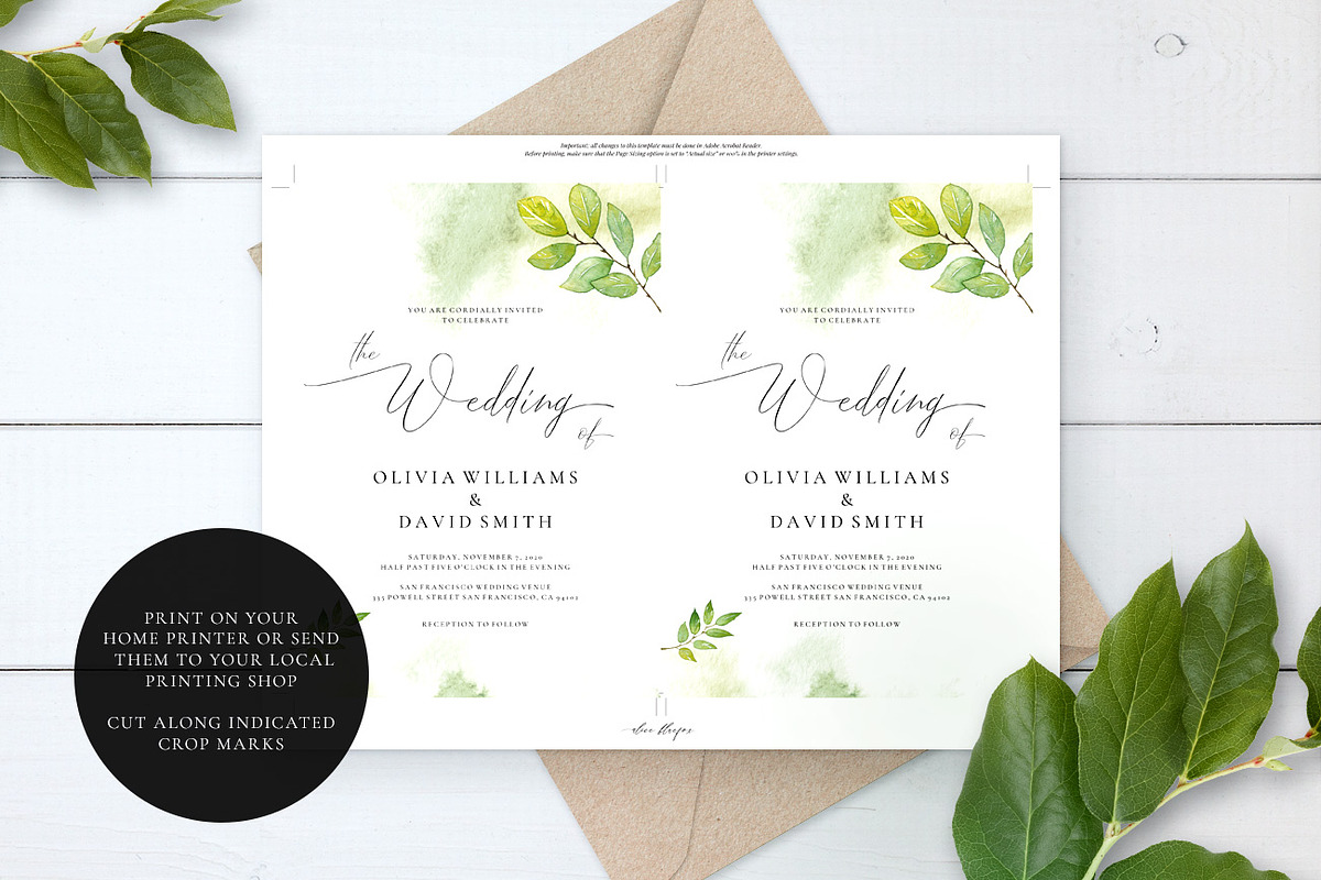 Wedding Invitation Template, Elisa, an Invitation Template by Alice Bluefox (Photo 8 of 9)