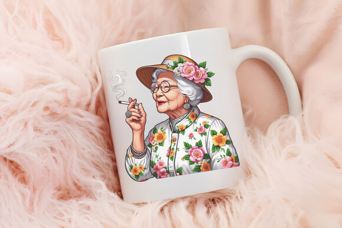 Spring Funny Grandma Clipart, an Illustration by RobertsArt (Photo 7 of 7)
