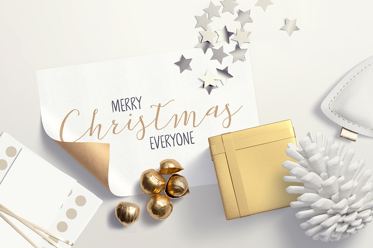 White Snowfall Script Font preview 4
