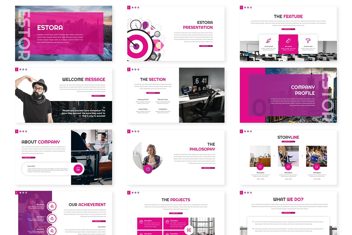 Estora - Google SLides Template, a Presentation Template by AQR Studio ...