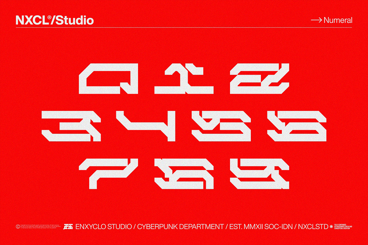 NCL BRAYQOSE - Cyberpunk Font, a Sans Serif Font by Enxyclo Studio (Photo 8 of 13)