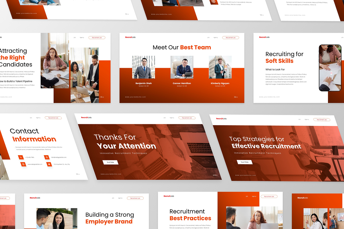 RecruitJob - Recruitment PowerPoint, a Presentation Template by GraphauseProject (Photo 4 of 6)