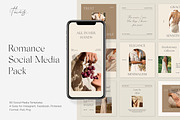 Romance Social Media Pack PS, a Social Media Template by Feel This (Thumbnail 1 of 18)