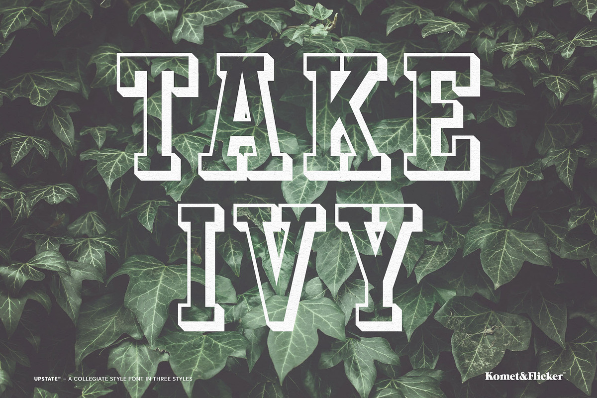 UPSTATE - A Collegiate Style Font, a Slab Serif Font by Komet & Flicker (Photo 12 of 15)