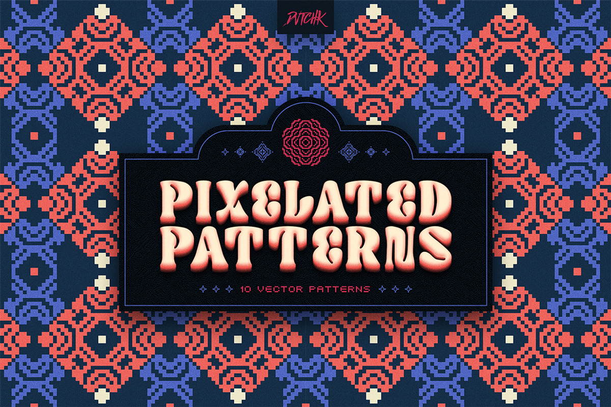 Pixel Mosaic Patterns | Vol. 09, a Pattern Graphic by dvtchk (Photo 3 of 10)