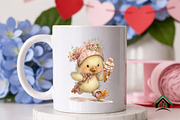 Summer Funny Chick Clipart, an Illustration by Craft Nest (Thumbnail 8 of 12)