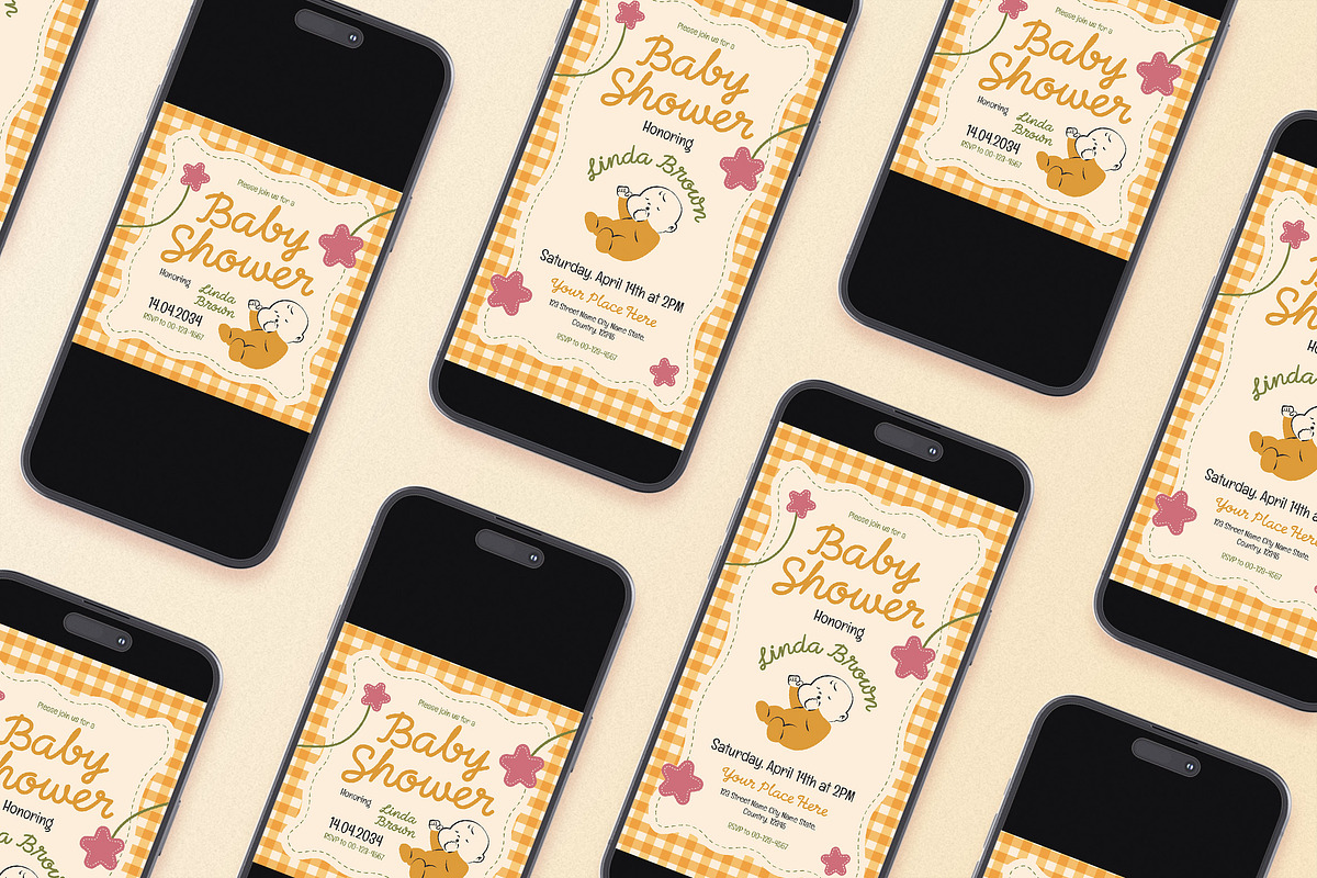 Baby Shower Flyer Set, a Flyer Template by Aiyari Graphic (Photo 2 of 3)