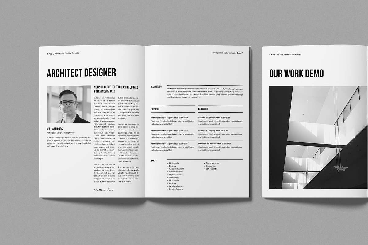 Architecture Portfolio Template, a Brochure Template by Work-Envance (Photo 3 of 10)