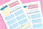 Playful Weekly Planner, a Stationery Template by Gumico Studio. (Thumbnail 3 of 3)