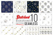 Goodnight Kid Elements & 70 Patterns, a Pattern Graphic by Sopelkin (Thumbnail 6 of 10)
