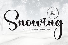 Snowing | Script Font