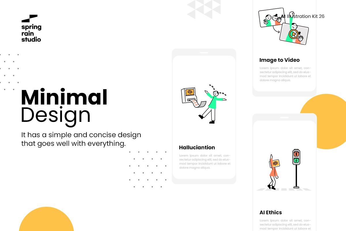 Minimal AI line Illustration, a Person Illustration by springrain studio (Photo 2 of 10)