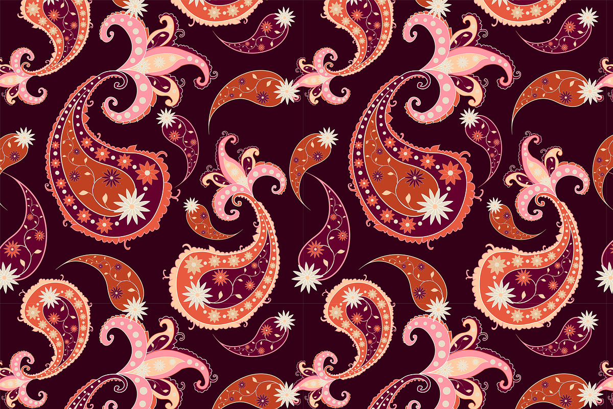 Royal Paisley Vector Pattern, a Pattern Graphic by Ania Illustration (Photo 3 of 5)