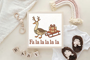 Fa La La Vintage Christmas Goose PNG, an Illustration by CraftArtStudio (Thumbnail 4 of 4)