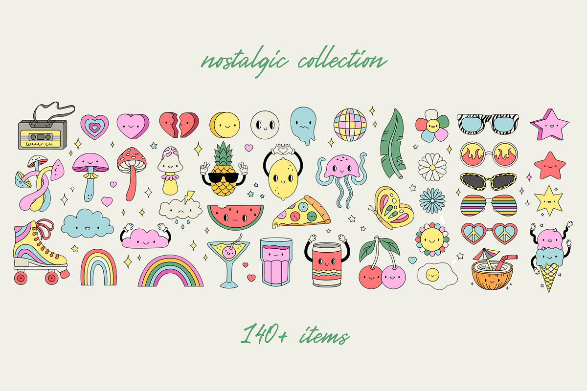 y2k 140+ items nostalgic collection, a Seasonal Illustration by Kristina Chistiakova (Photo 6 of 8)