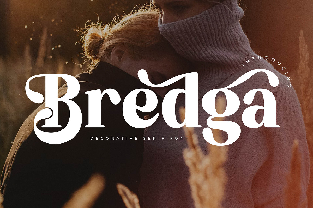 Bredga Decorative Serif Font, a Serif Font by Letterena Studios (Photo 1 of 15)