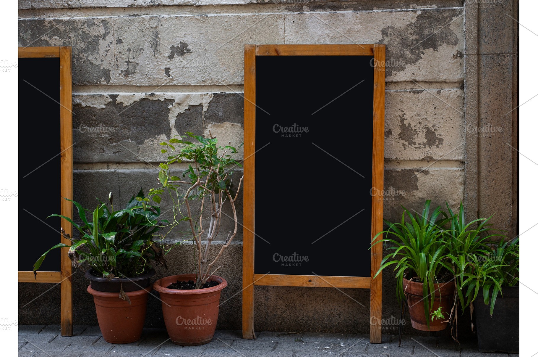 Blank restaurant menu board on old, a Background Photo by volodymyrshtun13795
