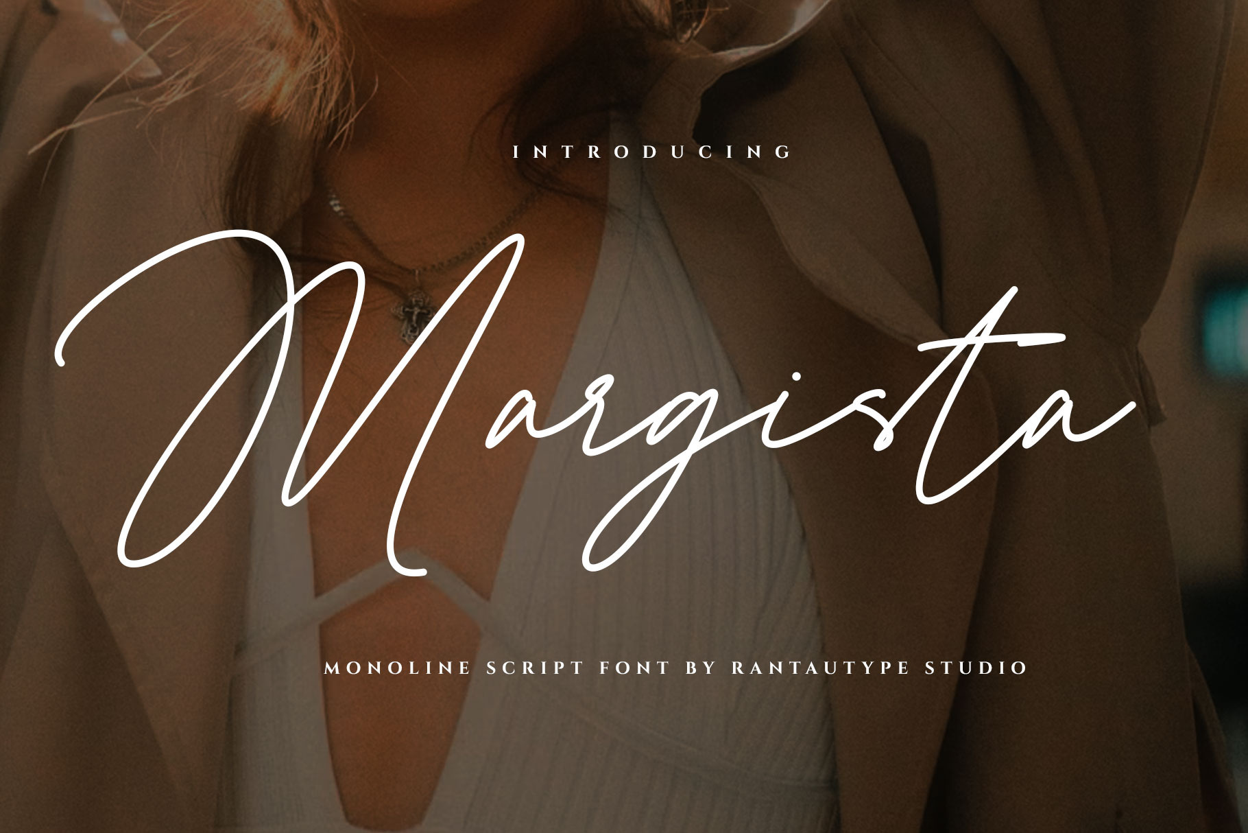 Margista Monoline Script Font, a Script Font by RantautypeStudio
