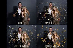 Gold Confetti Overlays