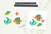 Fish & Seashells clipart, an Animal Illustration by Irina Ostapenko (Thumbnail 7 of 9)