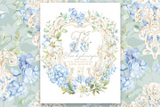 Hydrangea Lily Crest Watercolor Set, a Decorative Illustration by WonderWonder (Thumbnail 8 of 9)