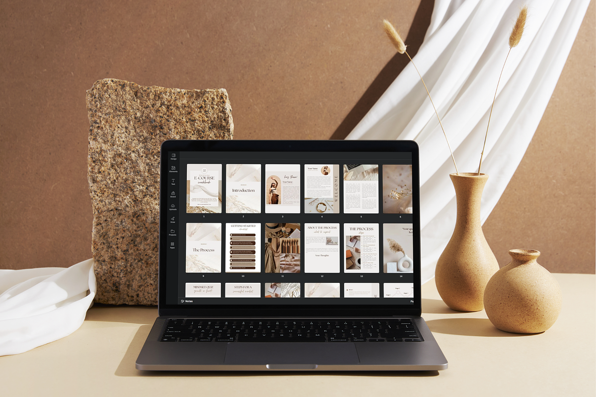 Canva E-course Ebook Template, a Magazine Template by Alloura Template Studio (Photo 3 of 9)
