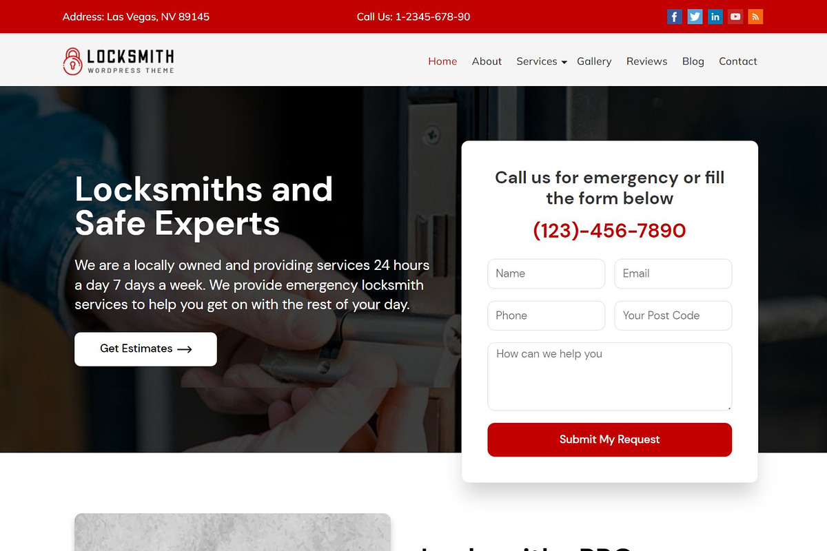 Locksmith WordPress Theme - Locksmith Pro