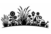 50 Garden Frame Silhouette Bundle, an Illustration by musafir_fashion (Thumbnail 50 of 51)