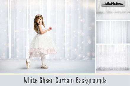 White Sheer Curtain Backgrounds, a Wallpaper Graphic by MixPixBox
