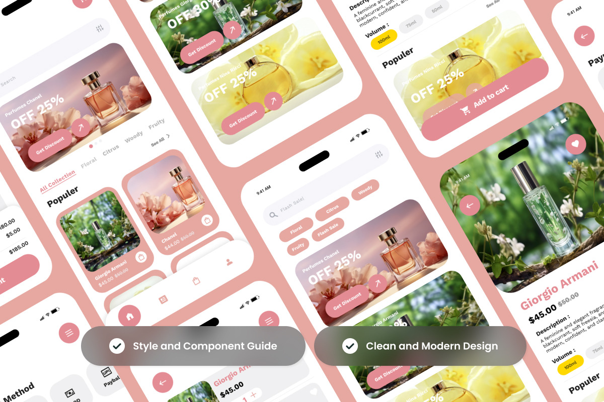 Fiora - Luxury Fragrance Store App, an App Template by productype1 (Photo 3 of 5)