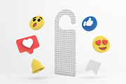 Social Media Door Hanger Mockup, an Advertising Mockup by Qaleb Studio (Thumbnail 1 of 2)