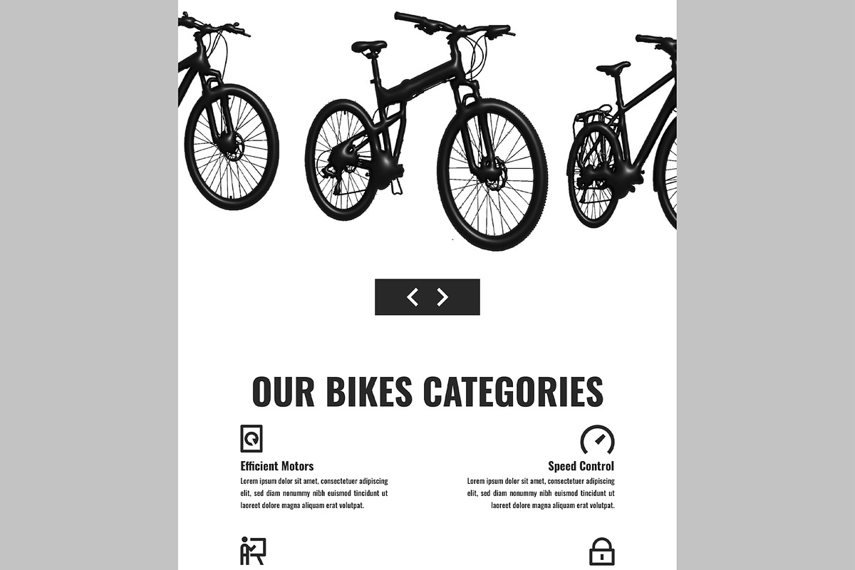 Bike Landing Page, an UI Kit Template by CreativeShaper (Photo 3 of 6)