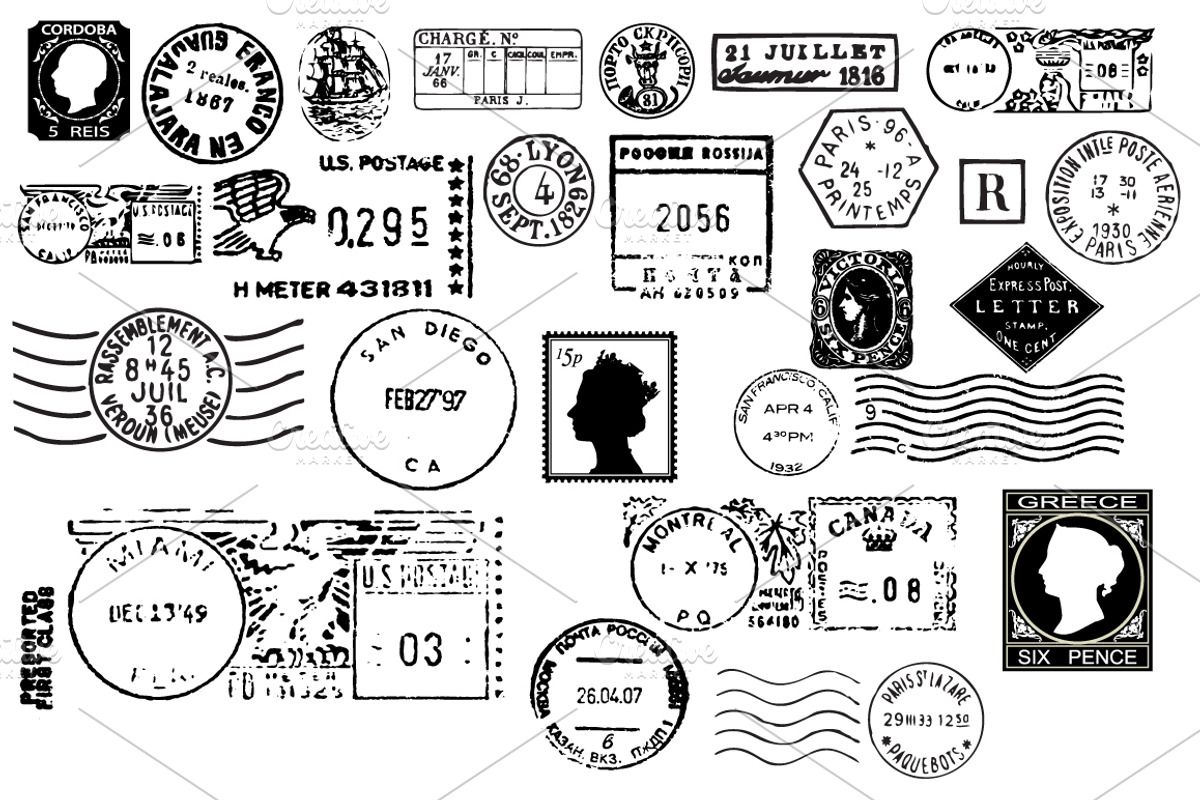 Vintage Travel Mega Pack, Vector, a Texture Illustration by a Blond Moment (Photo 6 of 6)