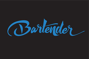 Bartender barista logo lettering, a Graphic by Logoworks