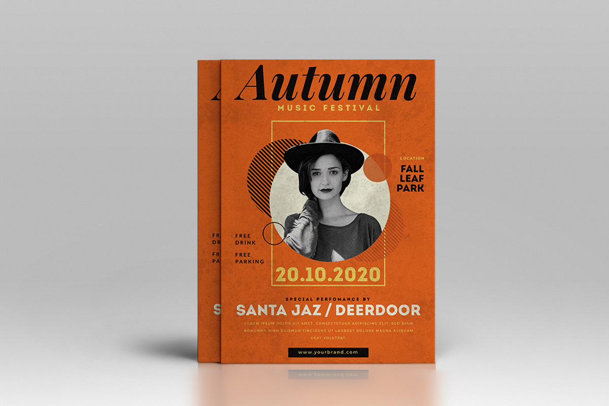 Modern Autumn Music Festival Flyer, a Flyer Template by Tokosatsu (Photo 2 of 4)