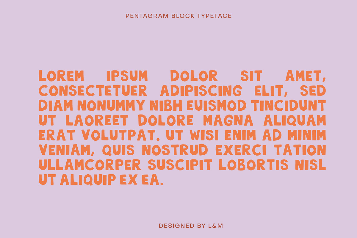 Pentagram Block - Bold display Font, a Handwritten Font by Lise & Mike–Visual Makers (Photo 3 of 6)
