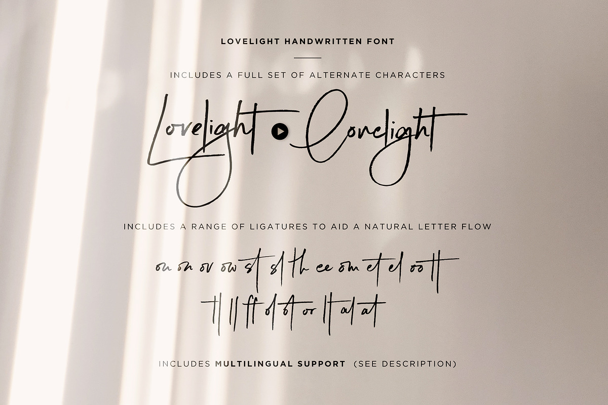 Lovelight Handwritten Font, a Script Font by Sam Parrett