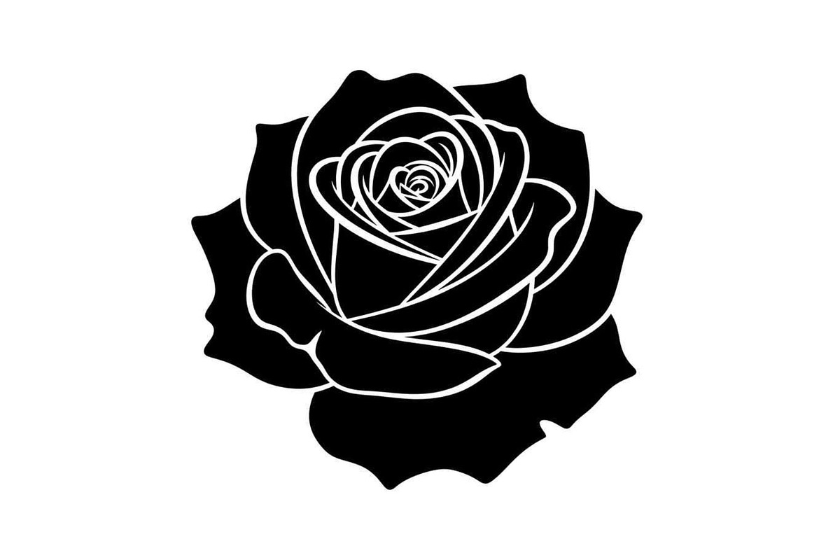50 Black Rose Silhouette Vector Bund, an Illustration by Gaye Art (Photo 18 of 51)